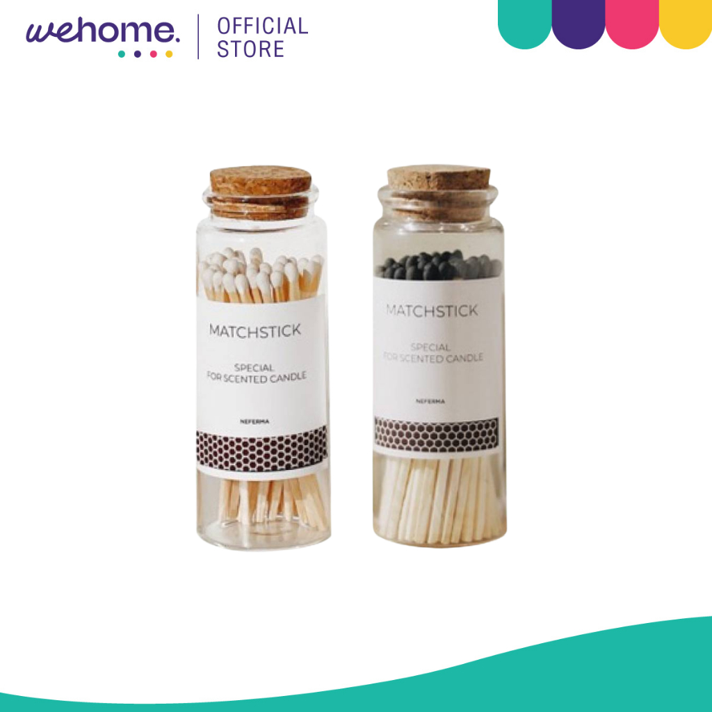 NEFERMA ไม้ขีดไฟก้านยาว สำหรับจุดเทียนหอม 60 ก้าน |PCS|