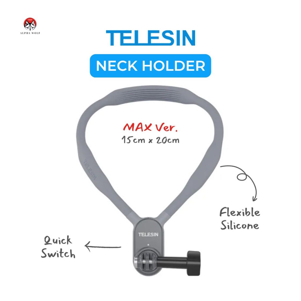 TELESIN Magnetic Neck Holder Mount for GoPro DJI Osmo Action Insta360 Camera สายคล้องคอแบบ Hand Free