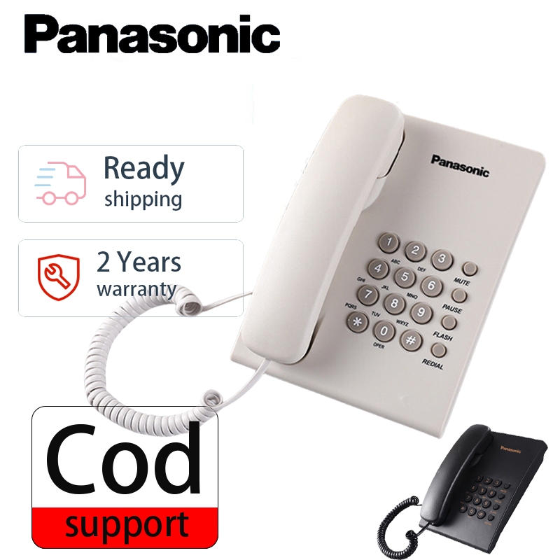 Panasonic โทรศัพท์ สำนักงาน บ้าน โรงแรม มี 2สี ดำ/ขาว LCD ทันสมัย โทรศัพท์บ้าน มีสาย แฮนด์ฟรี โทรศัพท์ในออฟฟิศ