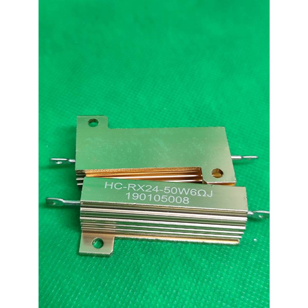 Rx24 50W ตัวต้านทานอลูมิเนียม กำลังสูง Rซิ้ง 50W6R 1R 2R 3R 4R  50R