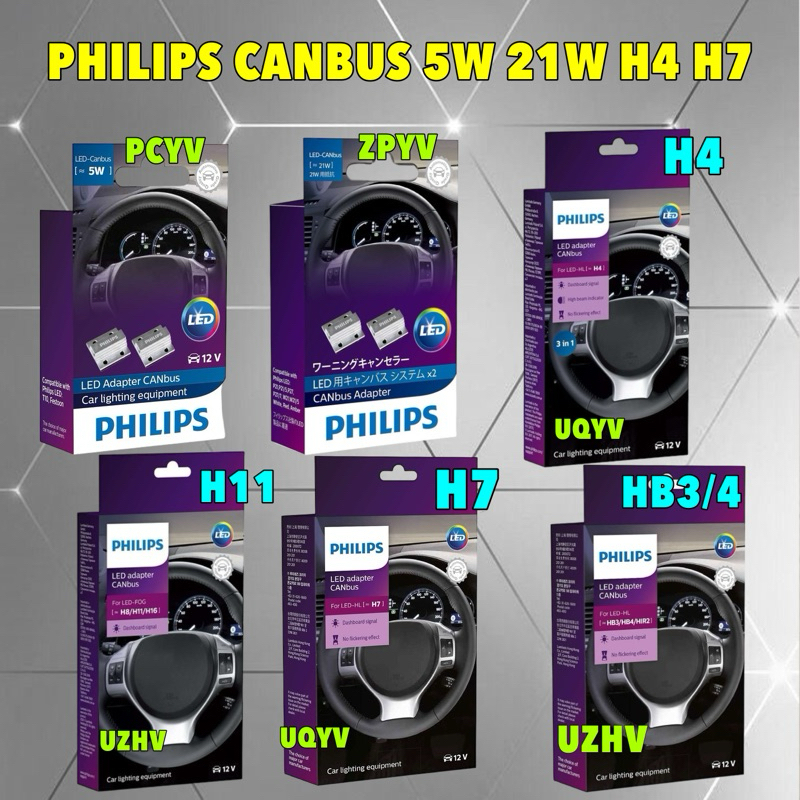 CANBUS ตัวแก้ ไฟเลี้ยวLED กระพริบเร็ว และรถยุโรปที่ไฟโชว์ Philips LED CANbus Adapter 21W