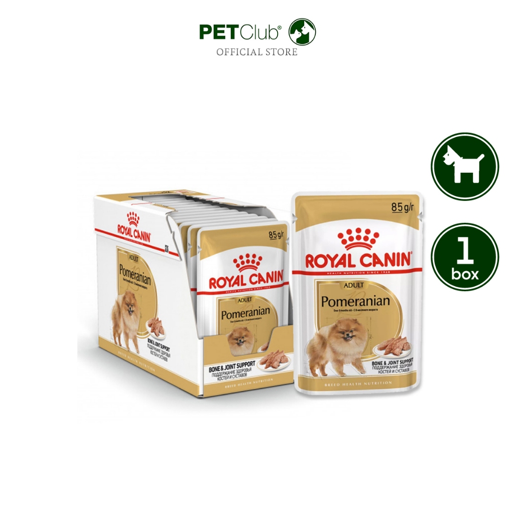 [PETClub] Royal Canin Pomeranian Adult Loaf - สุนัขโต พันธุ์ปอมเมอเรเนียน [85g. ยกกล่อง 12 ซอง]