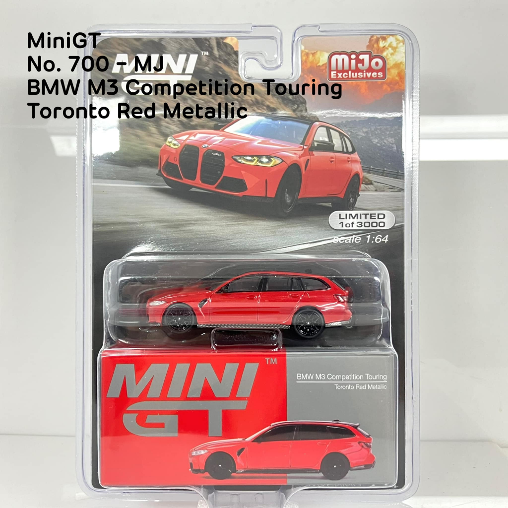 Mini GT No.700-MJ  BMW M3 Competition Touring (G81) Toronto Red Metallic / pcs USA Blister Packaging