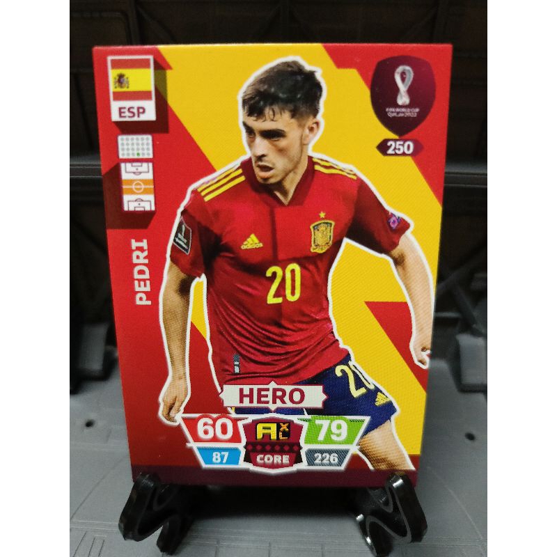 Panini Qatar World Cup Card 2022 Hero No. 250 Pedri (Spain) Barcelona
