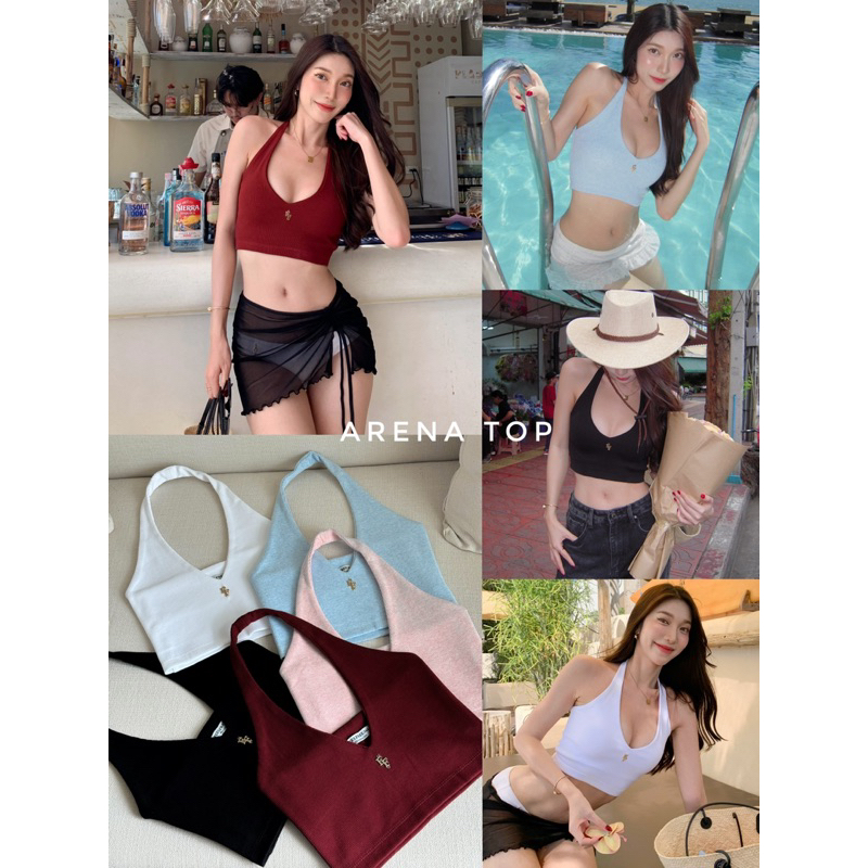 Arena top 690.-เสื้อคล้องคอ ดีไซน์เรียบหรู แต่งตัวได้หลายลุค หลายสไตล์ ใส่กระชับเก็บทรง เน้นสัดส่วน ใส่แล้วหุ่นดีมากๆ