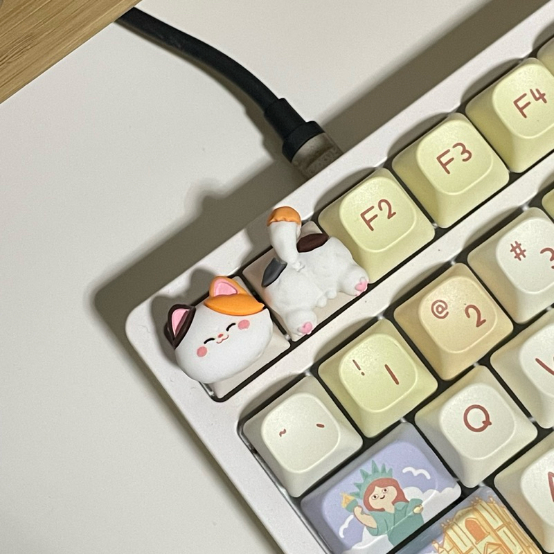 PNS019 [keycaps] คีย์แคปน้องหมา น้องแมว /หน้า,หาง (ชุด2ชิ้น/1ชิ้น) สำหรับ Mechanical Keyboard รูปที่ 7