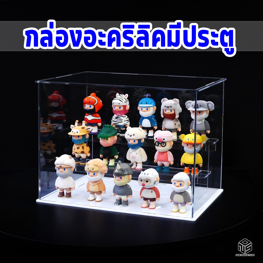 blindboxมีประตู กล่องอะคริลิคมีบันได ใส่งานกล่องสุ่ม อาร์ตทอย WCF โมเดล  ใส่ได้ทุกขนาด แต่งบ้าน โชว์
