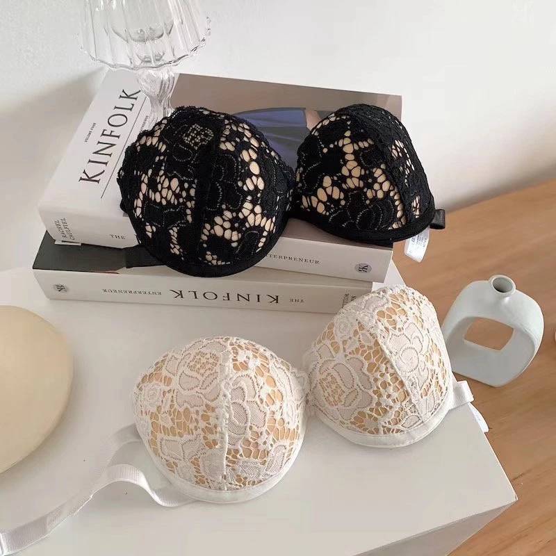 สินค้าพร้อมส่งจากไทย Sanay Bra (N575) บราลูกไม้ดันทรง ตะขอหลัง ดันทรงที่ฐาน