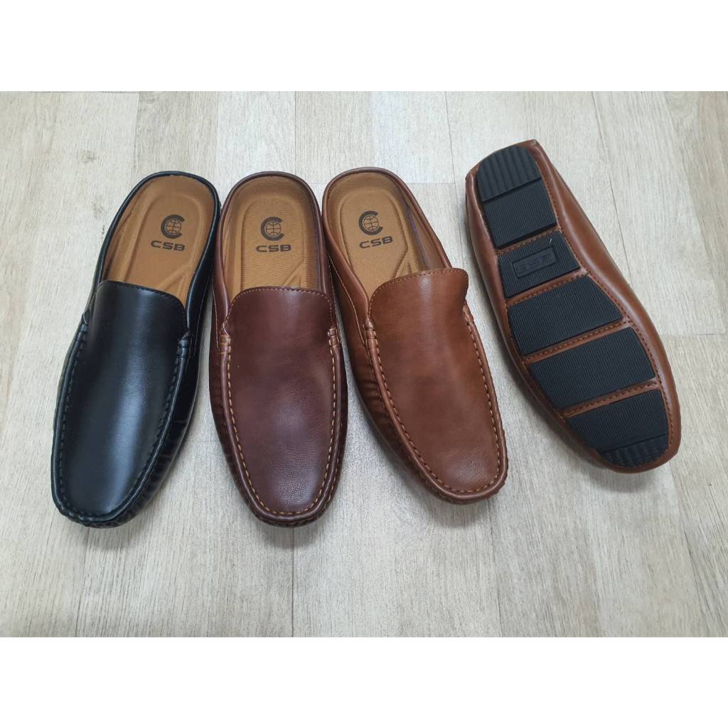 CM471รองเท้าหนังลำลองผู้ชายโลฟเฟอร์เปิดส้นมี3สีไซส์39-45