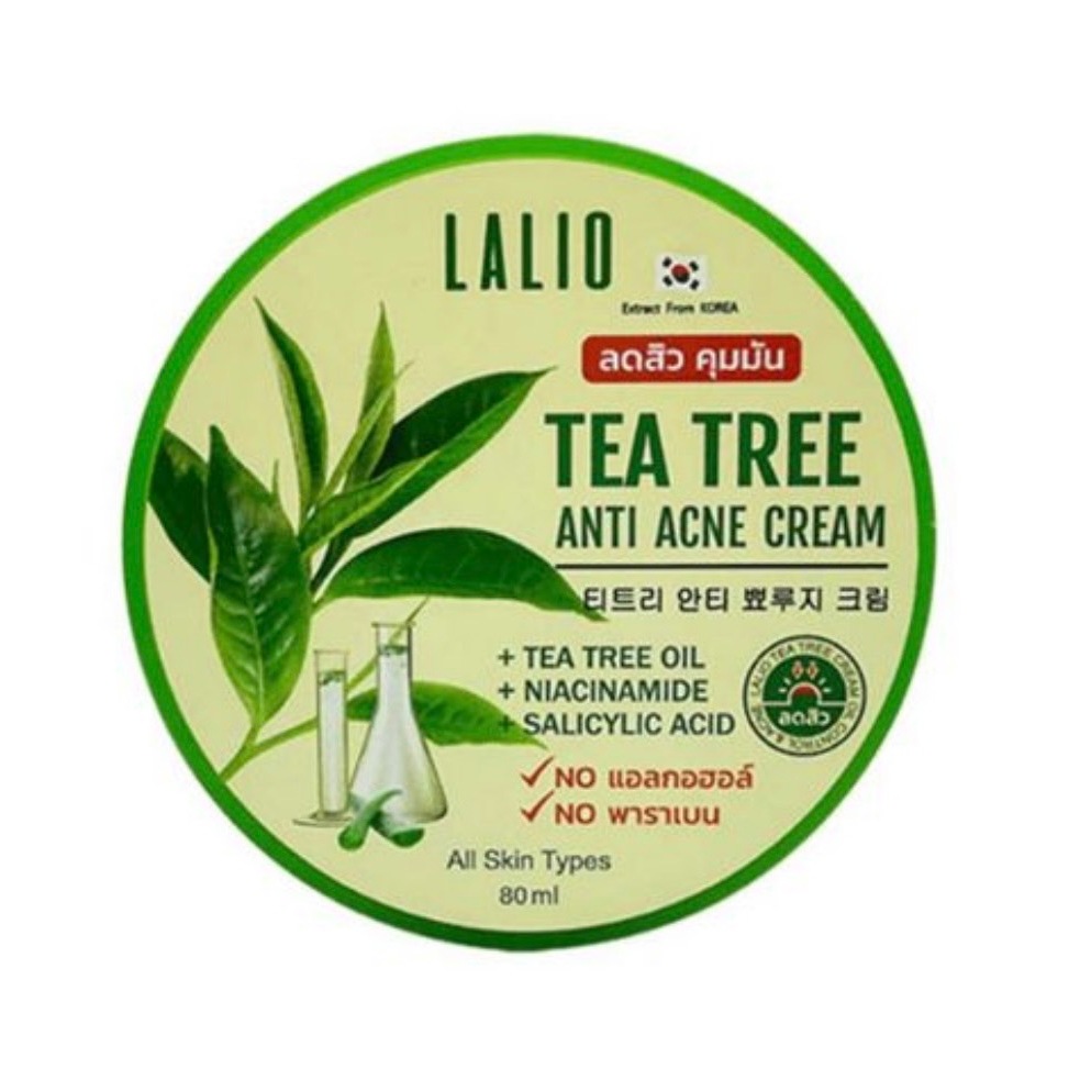 LALIO ครีมบำรุงผิว TEA TREE ANTI ACNE CREAM 80 กรัม 1ชิ้น