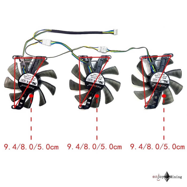พัดลมการ์ดจอ MANLI RTX3070ti 3080 3080ti 3090 GALLARDRO รูปที่ 5