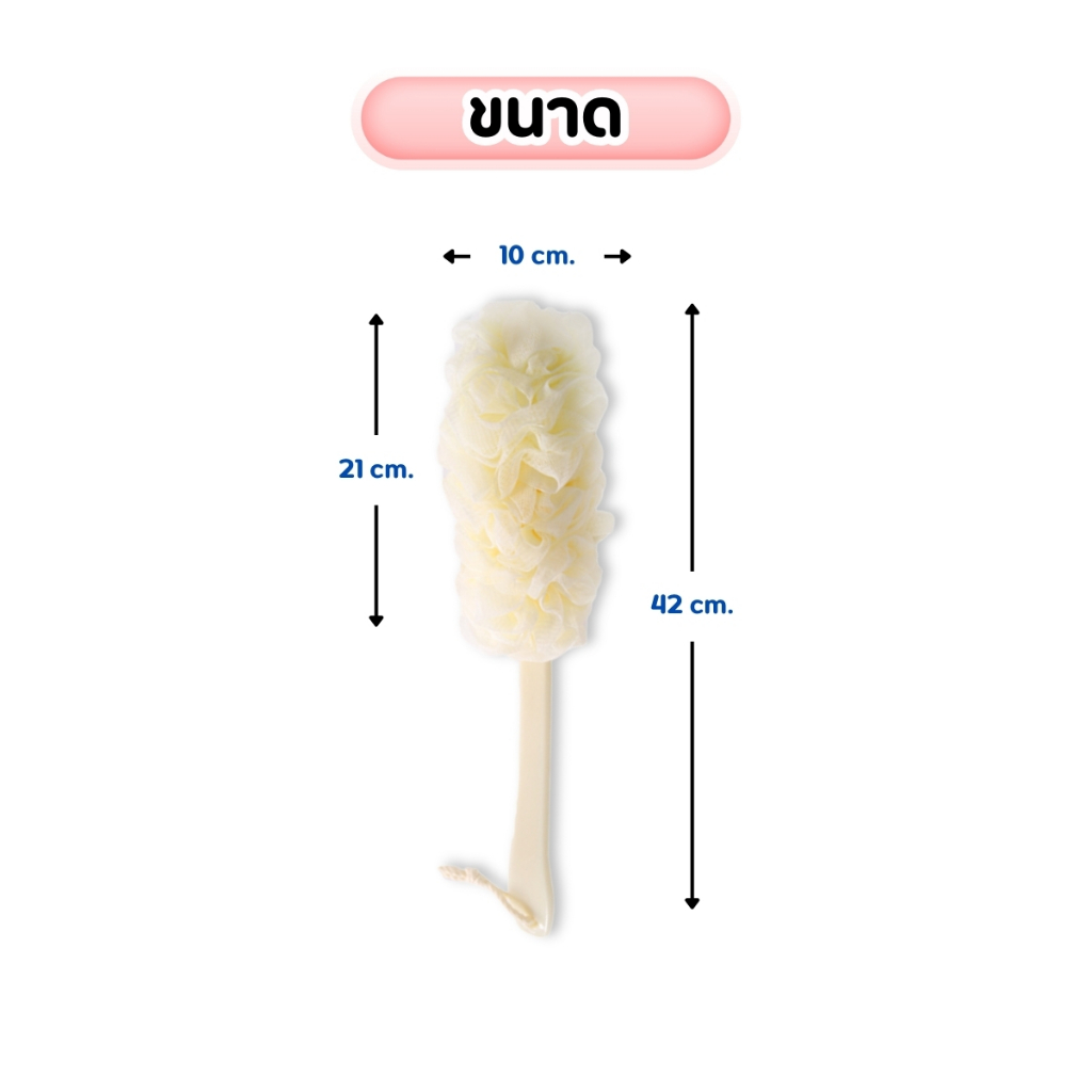 แปรงขัดหลัง แปรงถูหลัง แปรงขัดตัว ใยขัดตัว ด้ามจับยาว