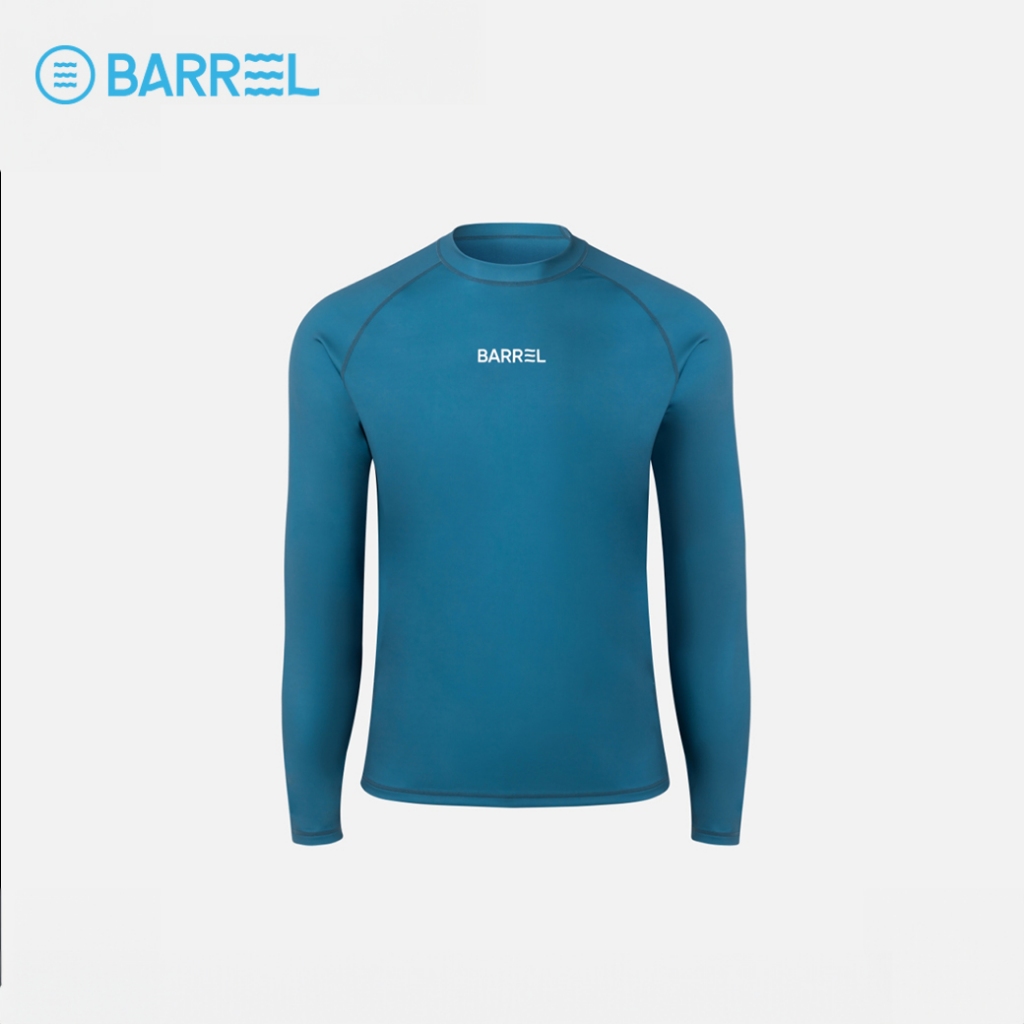 BARREL ESSENTIAL RELAX FIT RASHGUARD BLUE/GREEN-เสื้อรัชการ์ด ชุดว่ายน้ำแขนยาว-3WT001U_U3BLGN