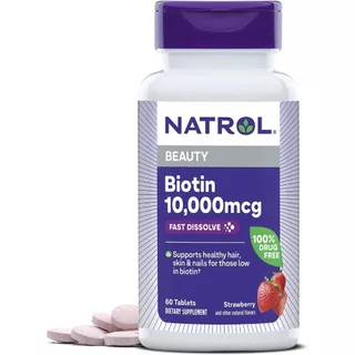 พร้อมส่ง‼️ Natrol Biotin บำรุงผม ผิว เล็บ ระบบเผาผลาญร่างกาย ชนิดเม็ดกลืน และเม็ดอม 5,000mcg และ 10,000mcg