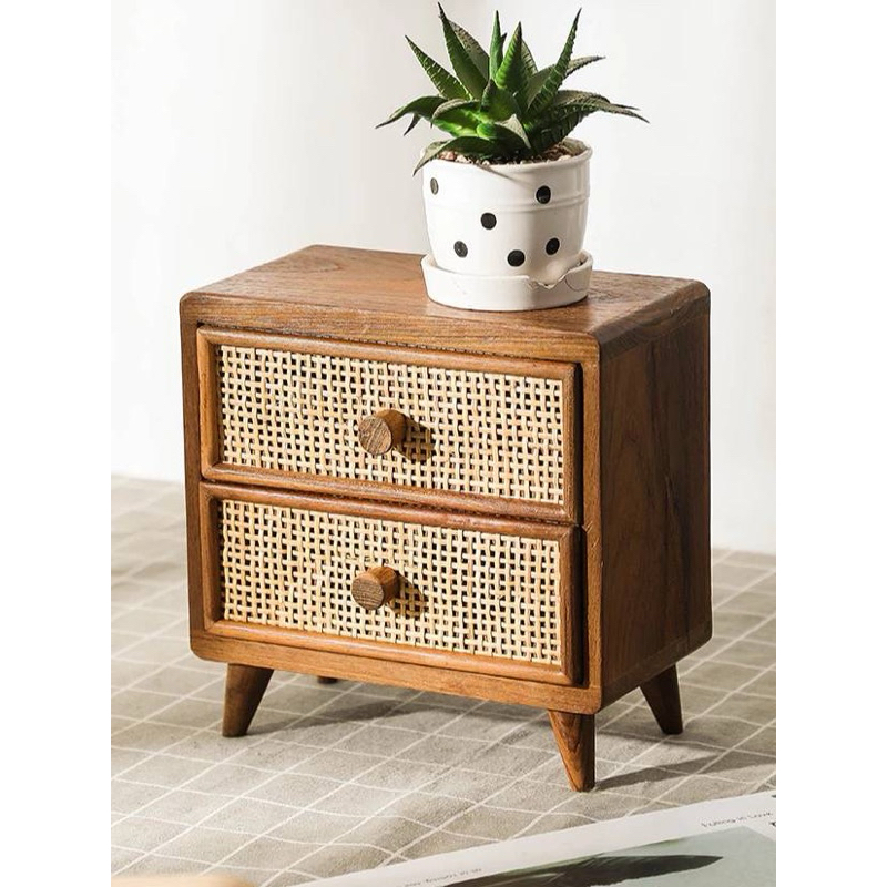 กล่องไม้สักเก็บของ วางหัวเตียง โต๊ะเครื่องแป้ง หนังสือทำงาน