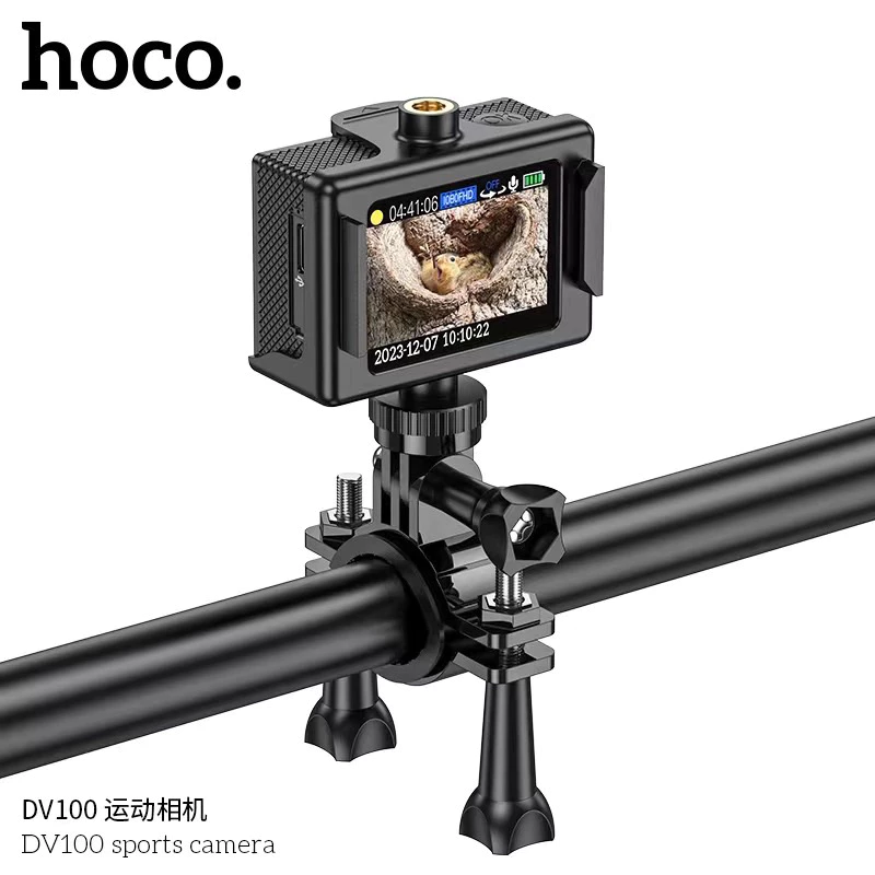 Hoco DV100 Sports camera คุณภาพ 1080P กล้องกันน้ำลึก 30 เมตร กล้องติดหมวกกันน๊อค กล้องแอคชั่น Web Cam thumbnail 9