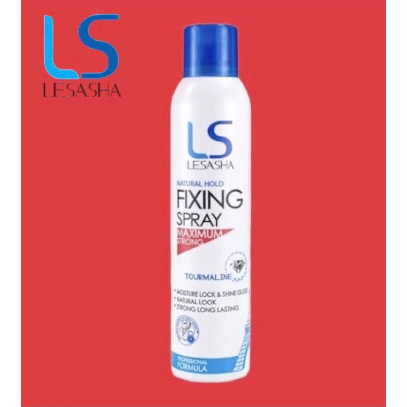 สเปรย์จัดแต่งทรงผม Lesasha Natural Hold Fixing Spray 200 ml เลอซาช่า เนเชอรัล โฮล ฟิกซิ่งสเปรย์ Lesa