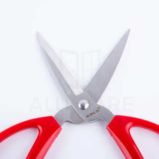 กรรไกรปากแหลม SOLO แท้! NO.858 SCISSORS กรรไกรสแตนเลสด้ามยาง โซโล กรรไกรตัดผ้า กรรไกรตัดกระดาษ กรรไกร ตัด ALUWARE AW263