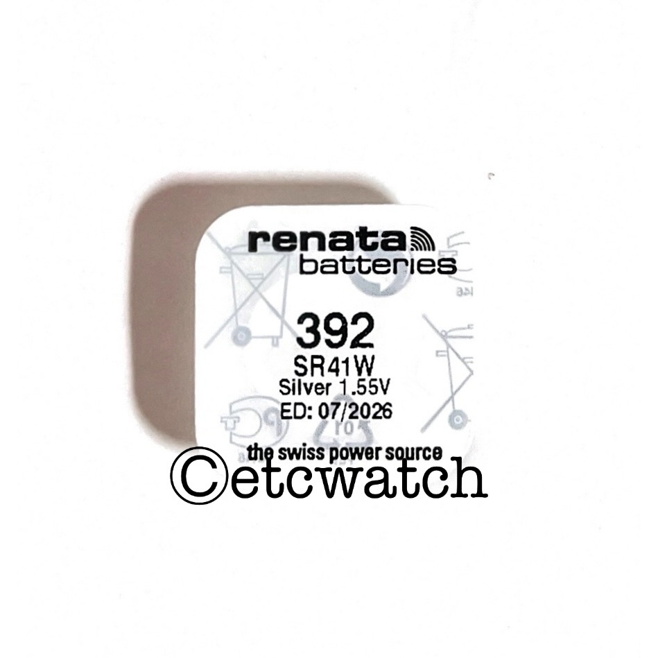 พร้อมส่ง> ถ่านกระดุม Renata 392 / SR41W / SR41 / 41 made in swiss 1 ก้อน