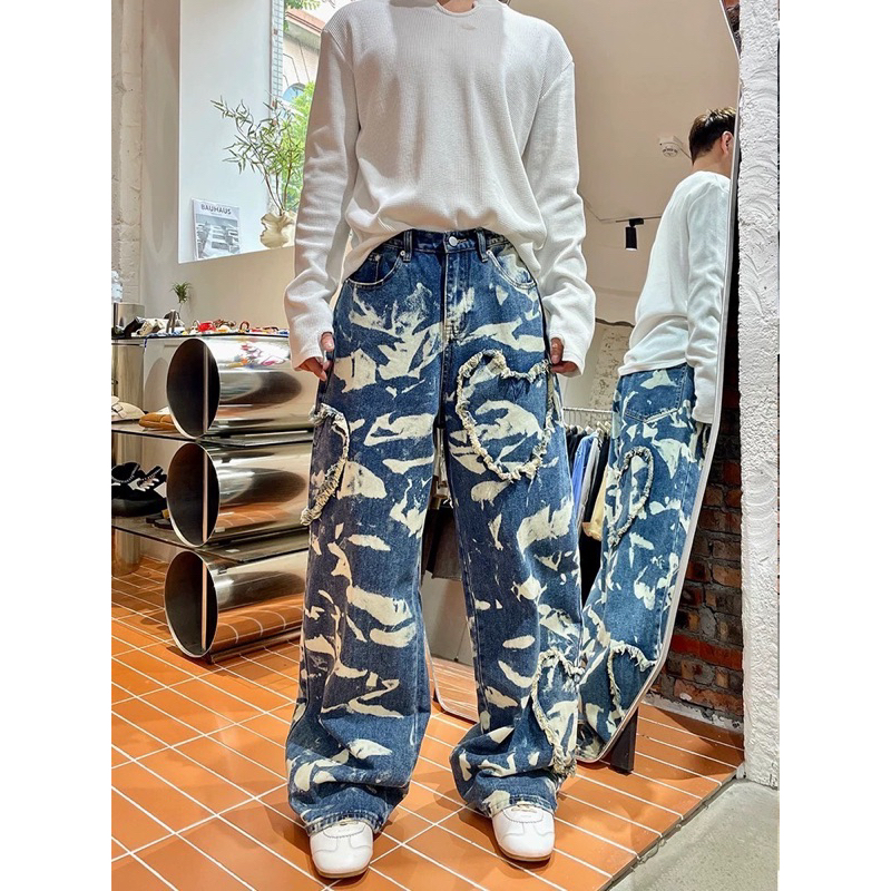 PAPA.XQ HEART JEANS👖