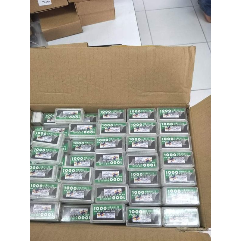 เข็มสักมือ 1 กล่อง มี1000เล่ม