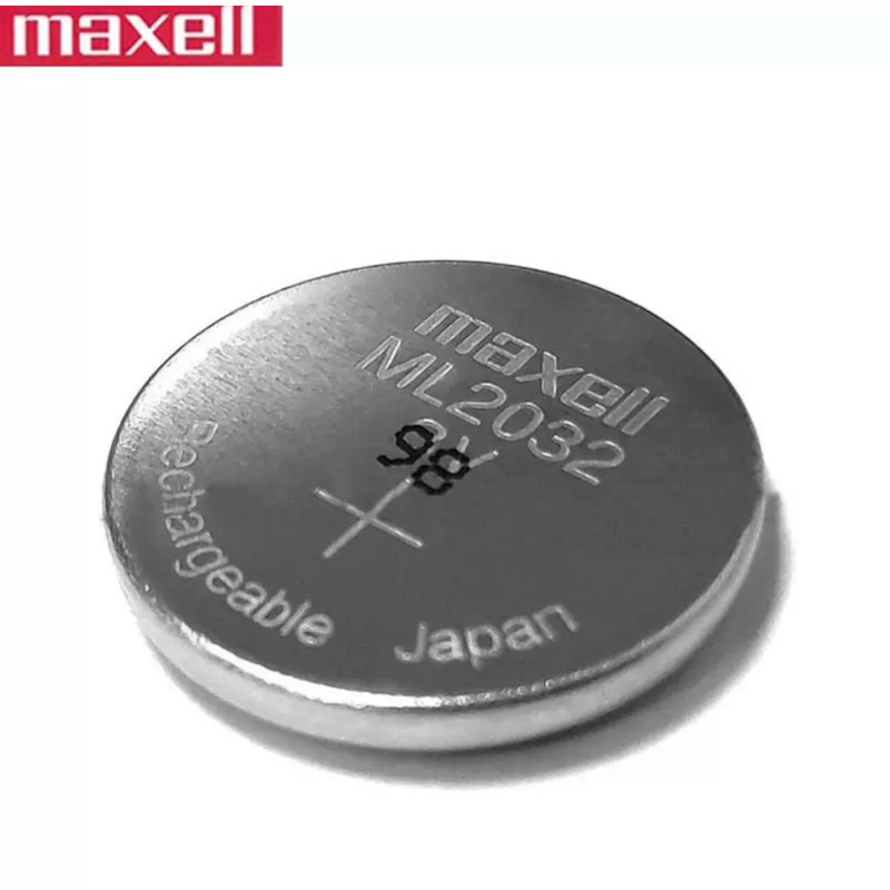 ถ่านMaxell ML2032 Lithium 3V (ชนิดชาร์จซ้ำได้) 1 ก้อน ของแท้