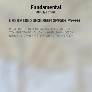 FUNDAMENTAL CASHMERE SUNSCREEN SPF50+ PA++++ แป้งฝุ่นกันแดด เพื่อผิวเป็นสิว แพ้ง่าย สว่างใส คุมมัน เบลอรูขุมขน