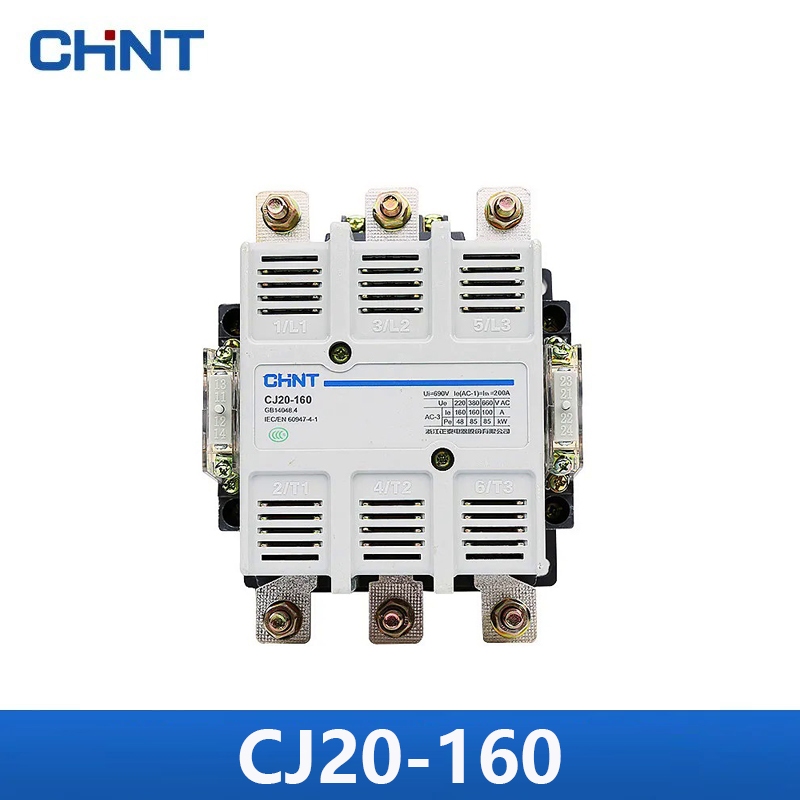 CHINT CJ20-100 160A CJ20-160 CJ20-250 CJ20-400 AC 220V 380V CJ20-63 250A 630A ไฟฟ้าแม่เหล็ก3เฟส AC ค