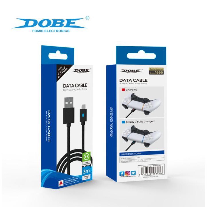 *ส่งฟรี* มาใหม่! สายจอย PS4 PS5, XBOX SERIES X - DOBE TYPE-C CABLE (ยาว 2 / 3 เมตร)