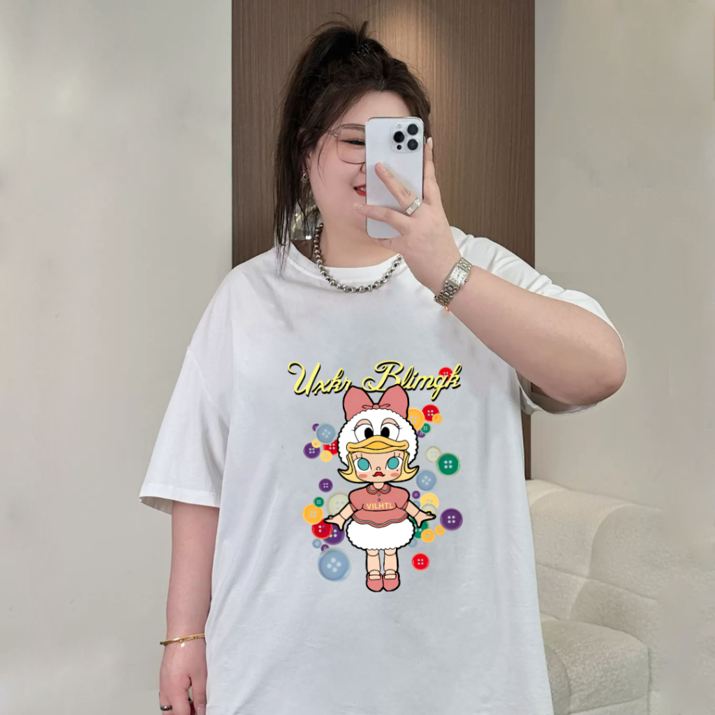 TeddyTee พร้อมส่ง เสื้อ สำหรับสาวอวบ พลัสไซส์ ผ้าcotton100% Pop Mart MOLLY ผู้หญิง S-4XL เสื้อน่ารัก LIXKN BLIRNGK