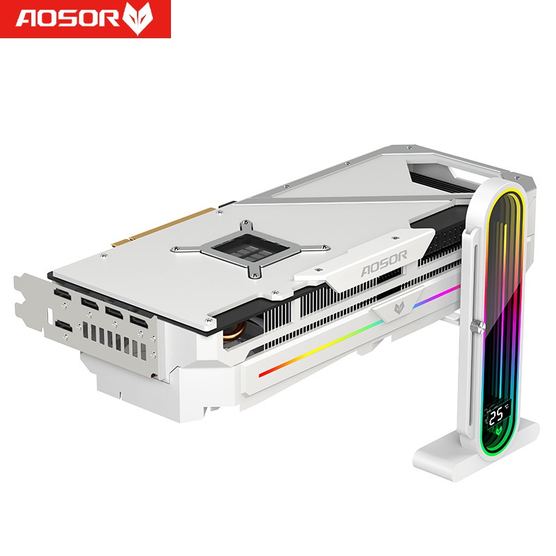 ขาตั้งการ์ดจอ Coolmoon Aosor GH3 GPU vertical bracket ARGB 3pin 5V B&W
