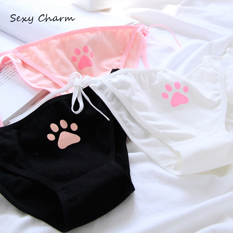 Sexy Charm สไตล์ญี่ปุ่น กางเกงใน Panties น่ารัก ผ้านิ่ม ใส่สบาย กุทัณฑ์ ลายอุ้งเท้าแมว ฟรีไซส์