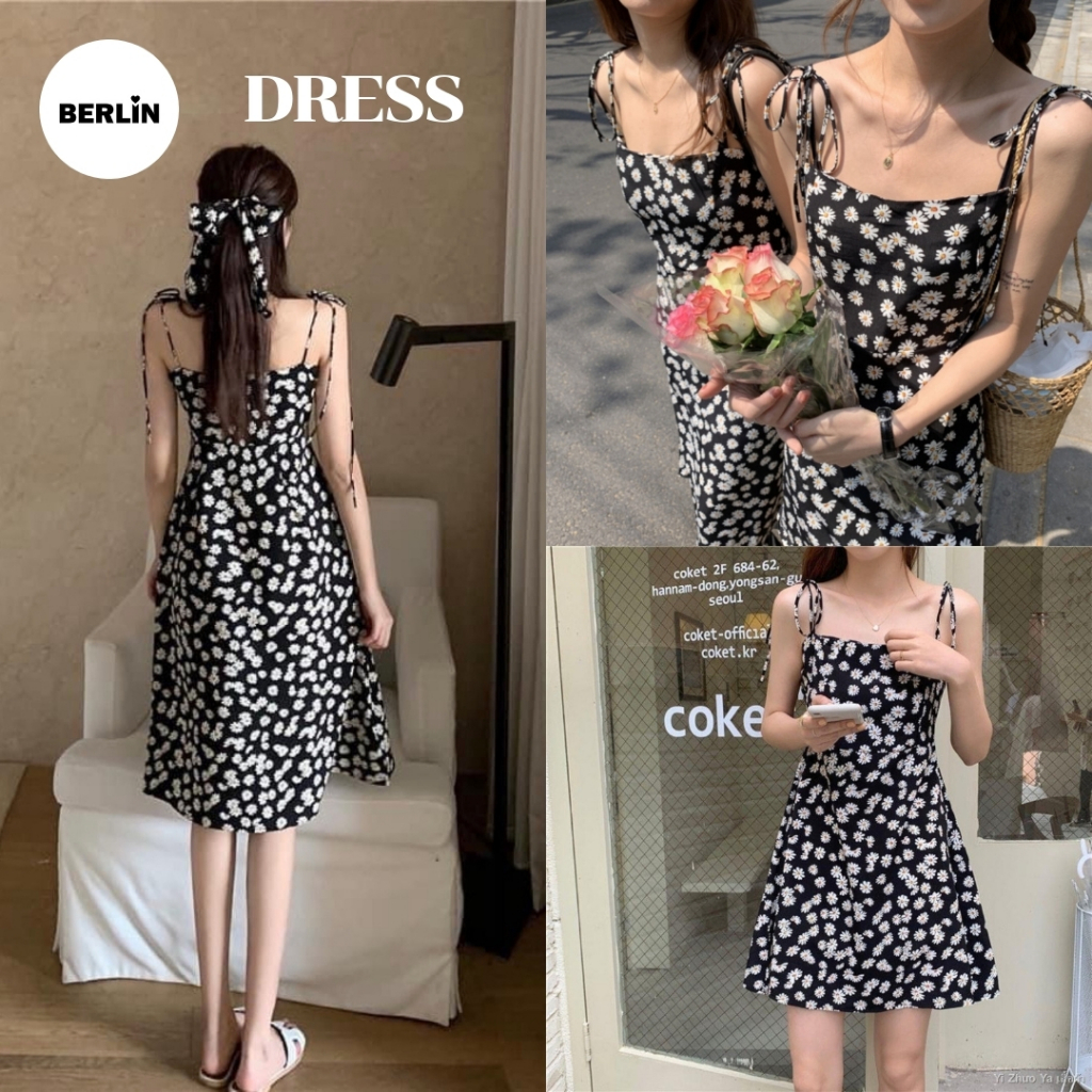 Berlin เดรสเดซี่ ยาว-สั้น ผ้านิ่มลื่น / No : D02-D03