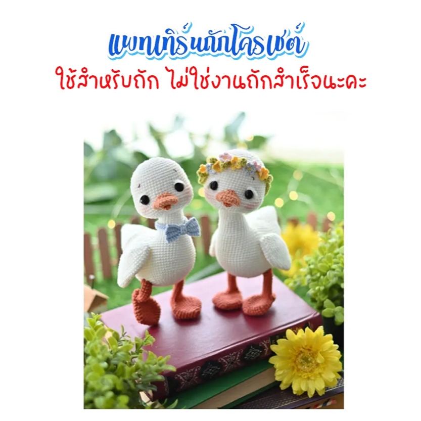 (ไม่ใช่งานถักสำเร็จ) แพทเทิร์นสำหรับถักโครเชต์ เป็ด