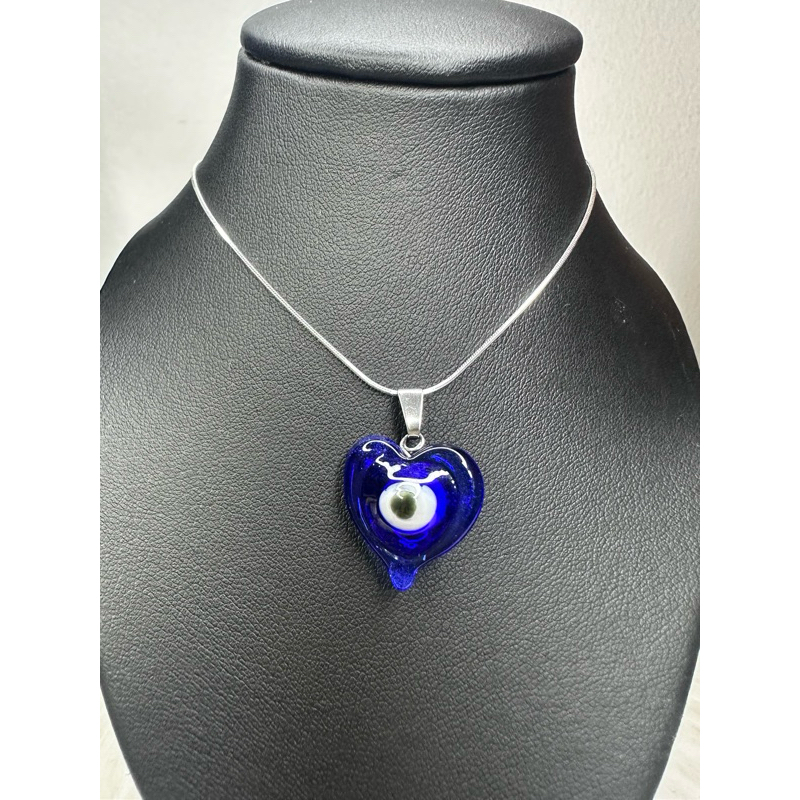 สร้อยคอ Evil Eye Silver 925 ของแท้จากตุรกี ตัว Evil Eye เป็นแก้ว แฮนด์เมด