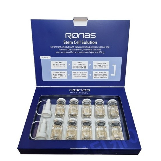 Ronas stem cell solution (10ขวด)เซรั่มสเตมเซลล์ หน้าใสจากเกาหลี ของแท้พร้อมส่ง