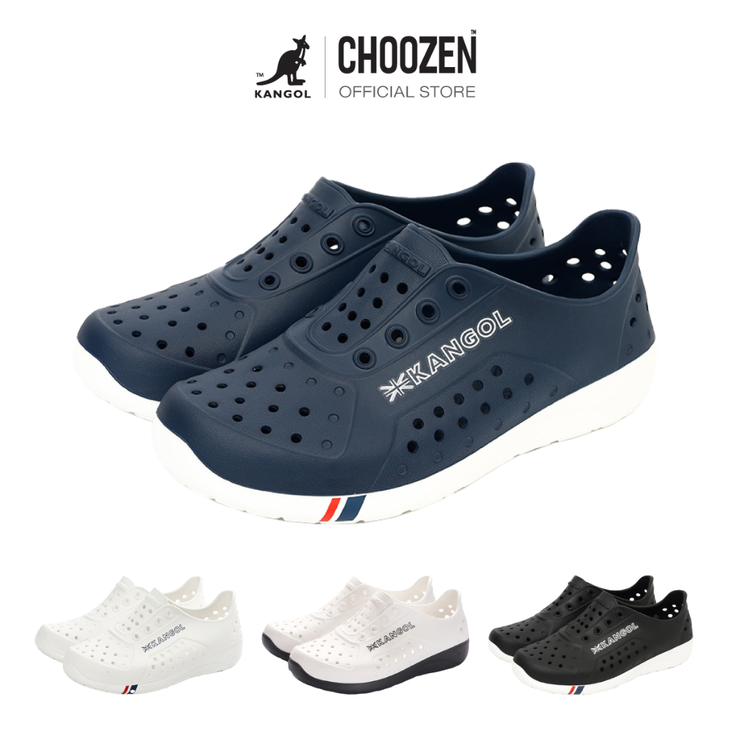KANGOL รองเท้ากันน้ำ EVA รุ่น Aqua shoes แบบสวม ทำความสะอาดง่าย สีขาว,ดำ,ขาว-ดำ, กรม 62251671