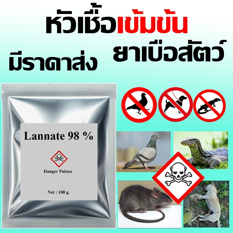 (มีราคาส่ง)กำจัดสัตว์ แลนเนท98% ของแท้ (เมโทมิล) ไร้กลิ่น แลนเนต แลนเนทเบือ ศัตรูพืช หนอน เพลี้ย ไม่มีสี