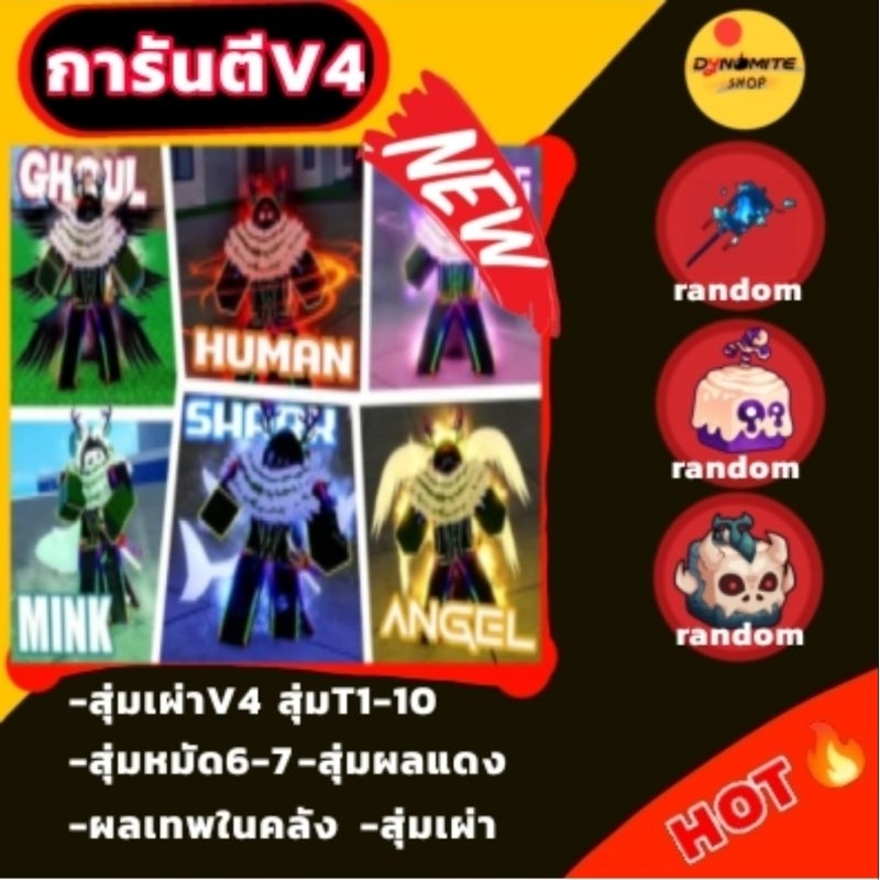 ไก่ตัน การันตีเผ่าV4 ผลเทพ หมัด6-7 ดาบคู่ สุ่มหมัดใหม่ เวล2550 เกมการ์ดBloxFruit