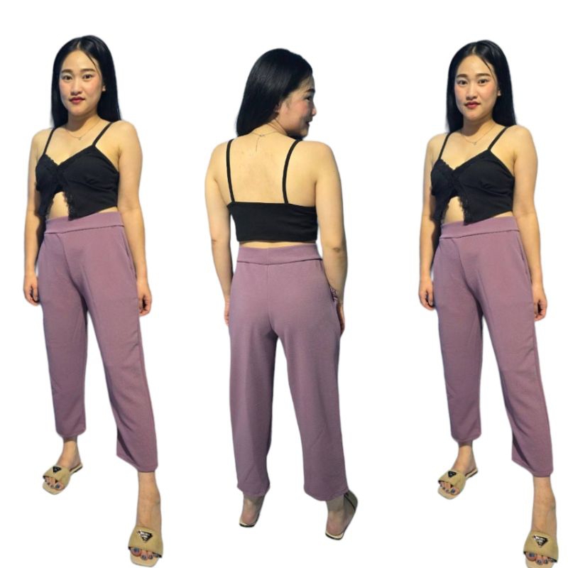 กางเกง 7 ส่วน  ผ้าวูลเวฟ ผ้ายืด  ใส่สบาย คนอวบใส่ได้  เอว 28-36 นิ้ว เอว 34-42 นิ้ว