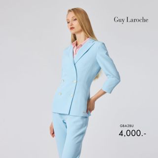 Guy laroche แจ็คเก็ต คิง สูทติ้ง ทรงเข้ารูป แขนสามส่วน กระดุ…