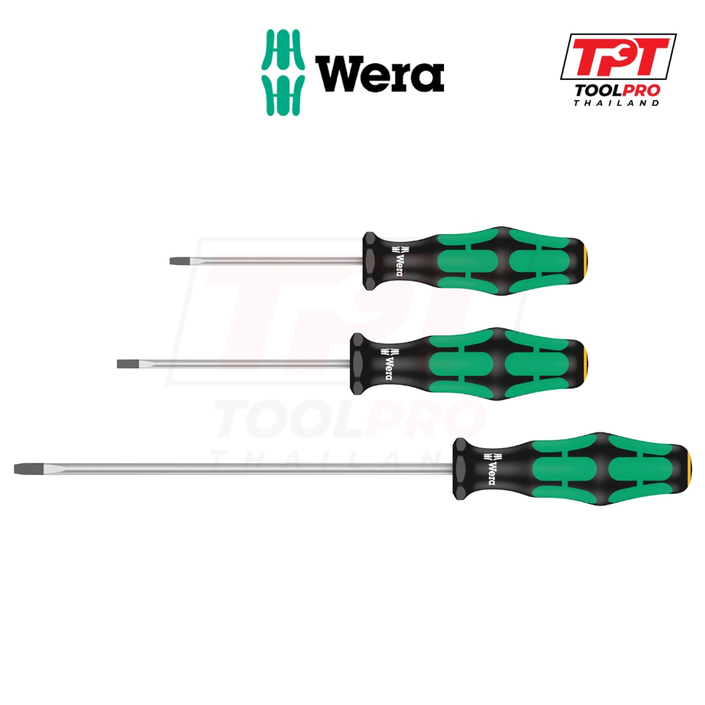 Wera ไขควงปากแบน 335 Kraftform Slotted Screwdrivers