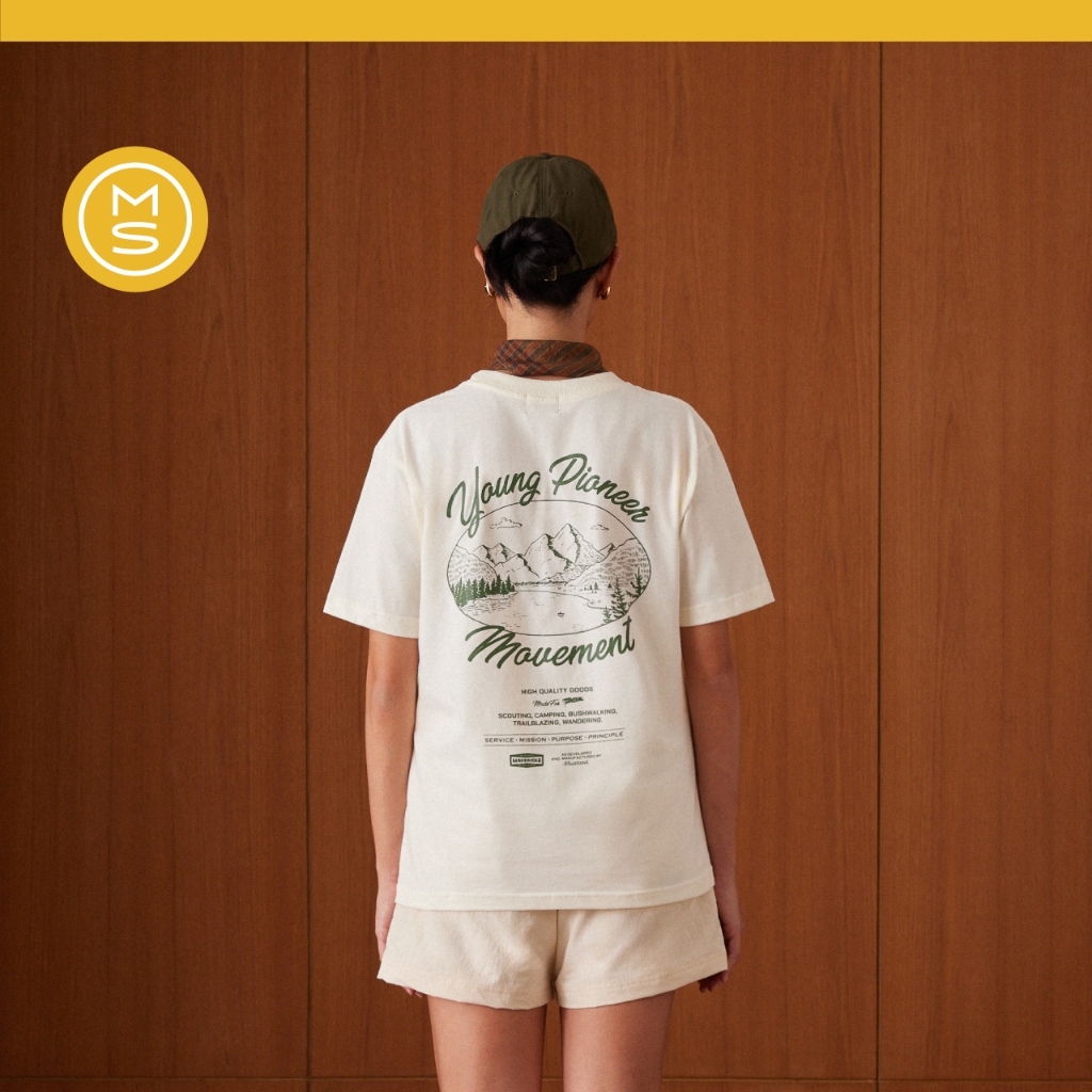Mustard Young Pioneer Tee - Off-White | เสื้อยืด ผ้านุ่มพิเศษ