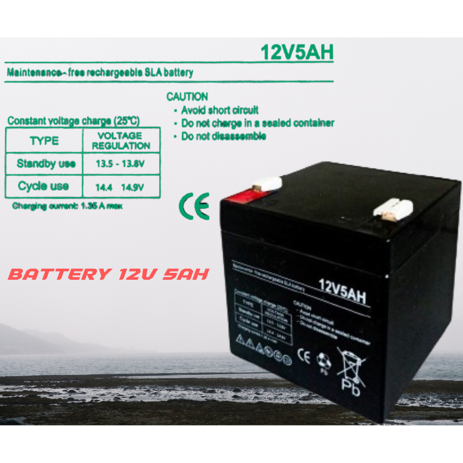 แบตเตอรี่ 12V 5 A/BATTERY  ราคาถูก สินค้าพร้อมส่ง จัดส่งเร็ว