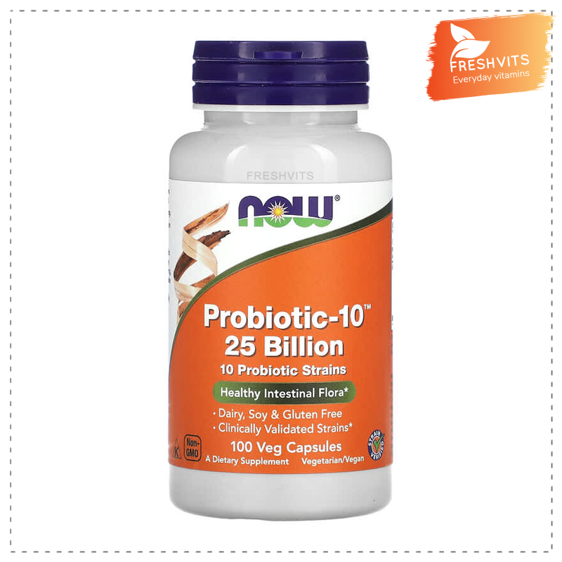 NOW Foods, Probiotic-10, 25 Billion, 100 Veg Capsules