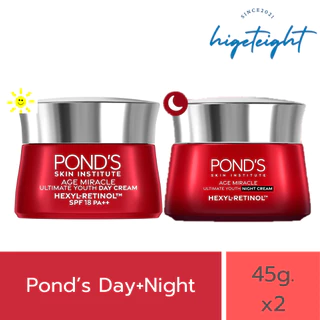Pond's Age Miracle Wrinkle Corrector Day Cream/Night Cream 45g พอนส์ เอสมิราเคล เดย์ครีม ไนท์ครีม