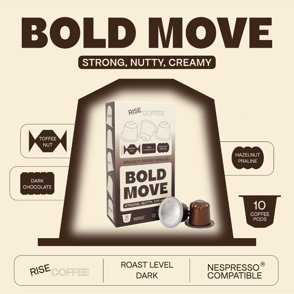 RISE COFFEE กาแฟแคปซูล BOLD MOVE  (10 แคปซูล)