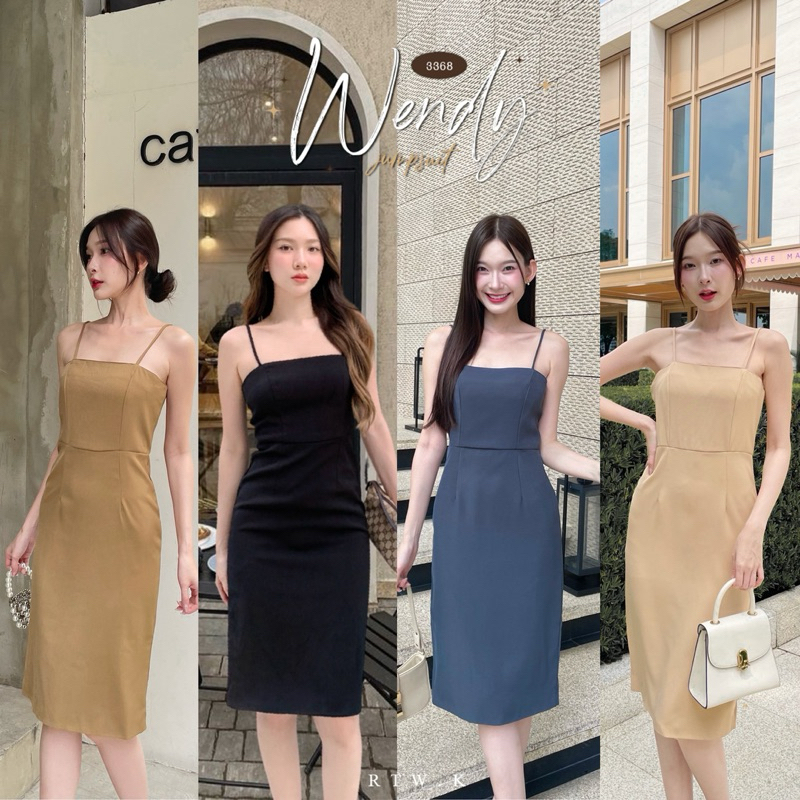 🪻'Wendy Dress'- เดรสสายเดี่ยวทรงตรง/มีซิปหลัง ซับในทั้งตัว✨ออกงาน/ทำงาน/ชิลคาเฟ่ RTW