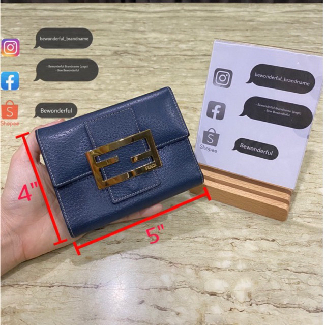 Fendi FF logo trifold wallet กระเป๋าสตางค์