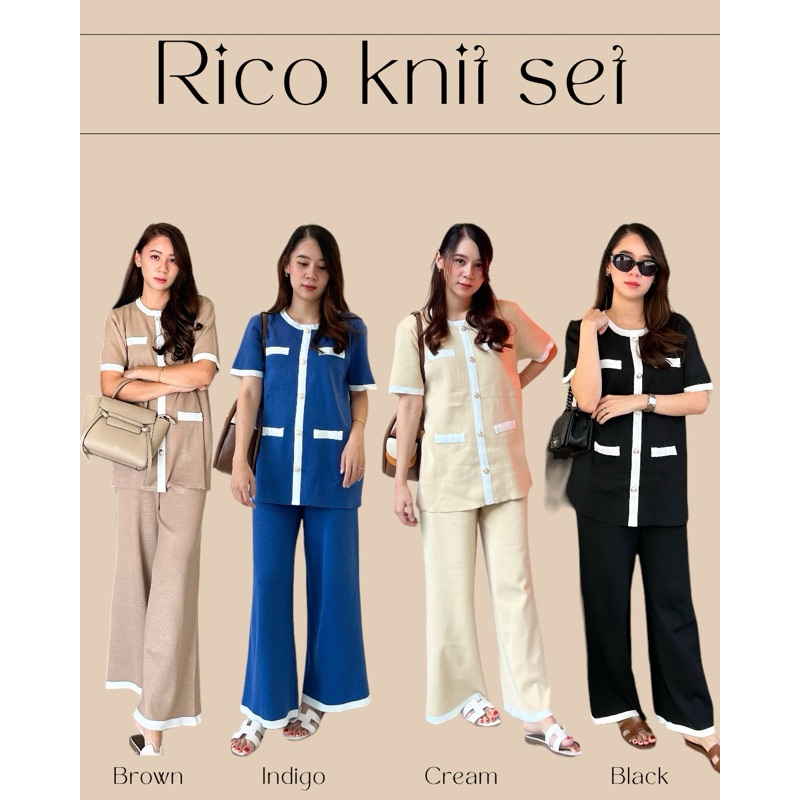 (ซื้อผ่าน Shopee video ลด 30%)Plsme.bkk 〰 “Rico knit set” ชุดเซ็ตไหมพรม